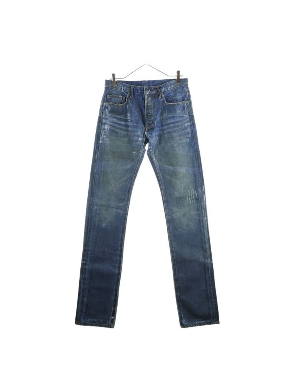 Dior Homme Luster Coating Claw Denim Pants Indigo
